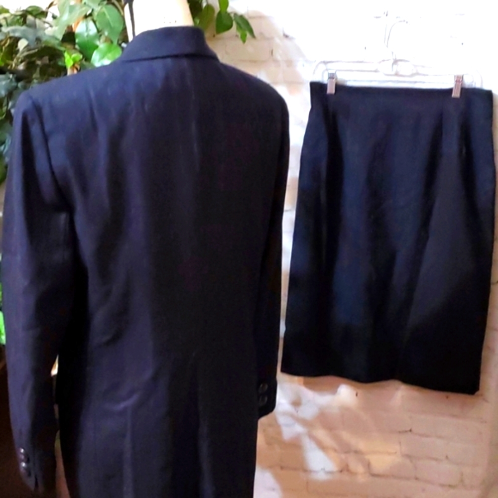 Christian Dior Navy Wool Skirt Suit 14 - Picture 4 of 15